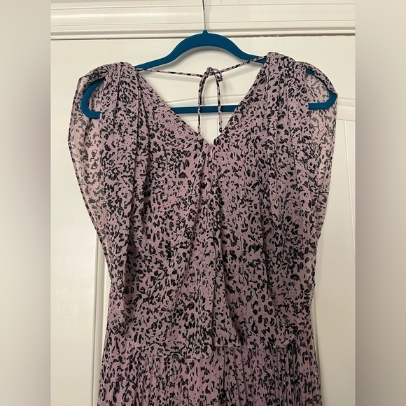 Halston Heritage Heritage Marble Print Popover Pleated Dress - Picture 5 of 9